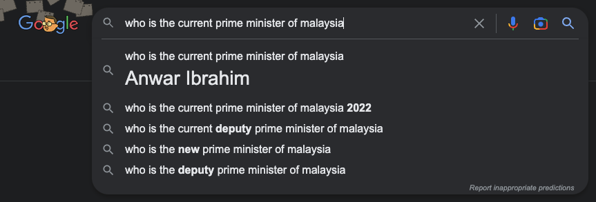 arzumy's tweet photo. Meanwhile, @Google just can't wait to give me the right answer, it didn't even bother with the result page or fancy AI chat. https://t.co/a4ErFgqNGc