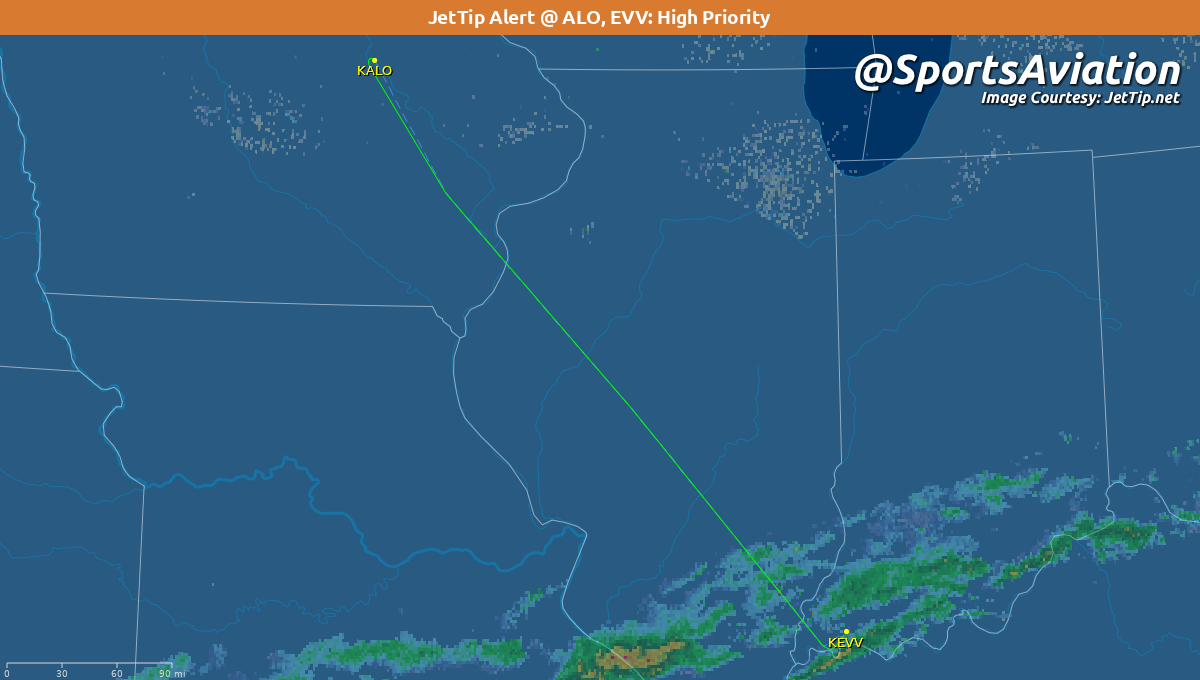 SportsAviation's tweet photo. 🏀 Northern Iowa Panthers (@UNImbb) #UNIPride
🆚 Evansville Aces #ForTheAces #MVCHoops
‼️ Rare @JetTipNet arrival alert @FlyEVV 
✈️ N680PA | FRG245 | SB20
🛫 ALO - 3:35 pm CT
🛬 EVV - 4:43 pm CT
📡 Tracking: https://t.co/fVxWPCkM66 https://t.co/F44hxaX75m
