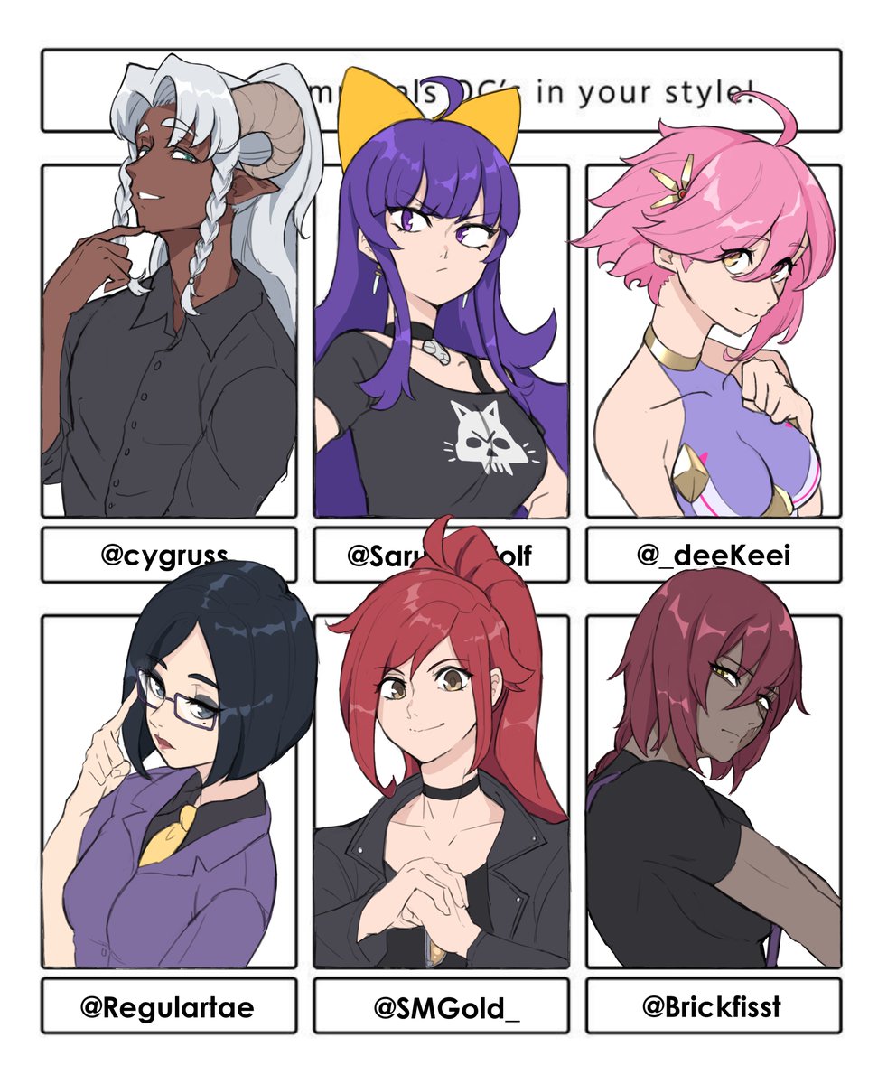 drew my mutual's OC's in my style!😱 