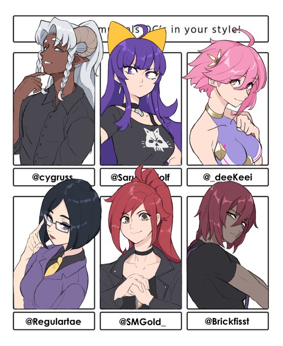 drew my mutual's OC's in my style!😱 