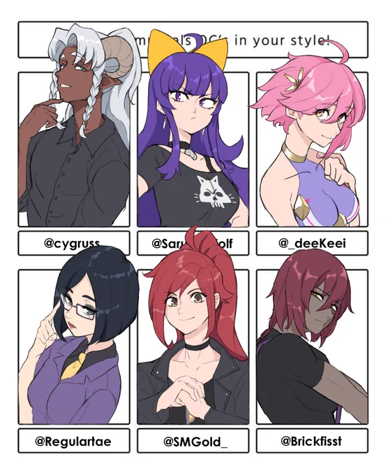 drew my mutual's OC's in my style!😱 