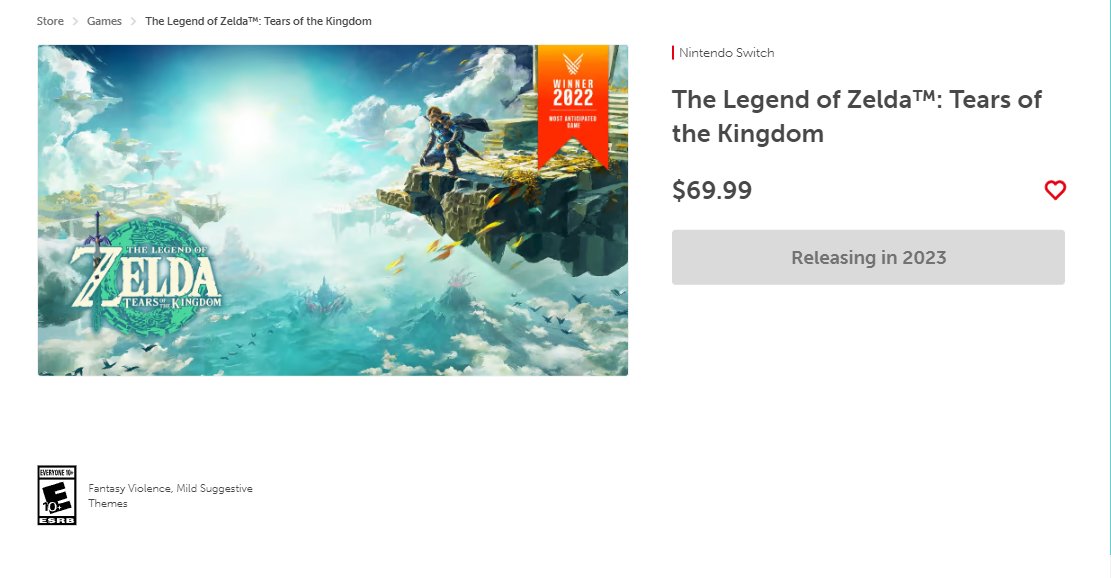 SpawnWaveMedia's tweet photo. Listing error, or are we about to to see Nintendo make the 70 dollar jump? https://t.co/eJ0v3BQu8s