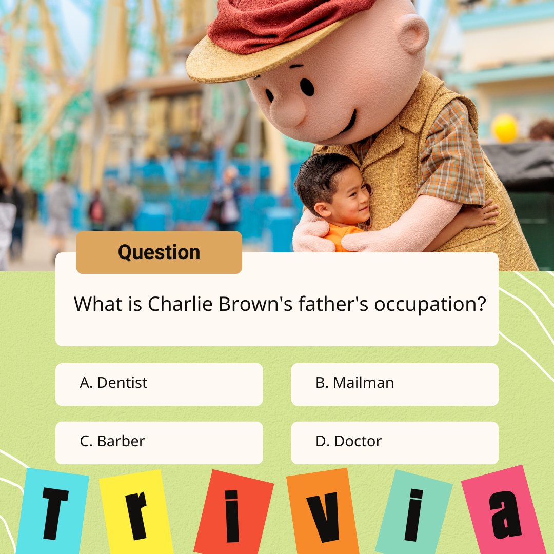 Knott's Berry Farm on Twitter "It's Peanuts Trivia Tuesday! What is Charlie Brown's father's