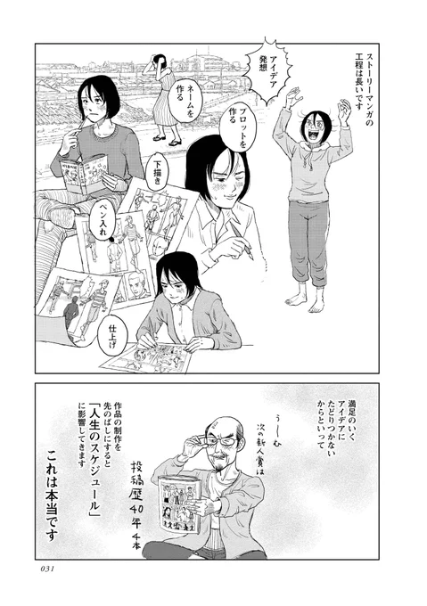 満足できるアイデアが出ないからといって制作を先送りすると「人生のスケジュール」に影響します。アイデアにbestはない。betterしかないのです。
だから時間で切ること、厳しい締切を設けることが大事です。「今のダメな自分」を出し切ることによって成長するのです。
#マンガ脚本概論 