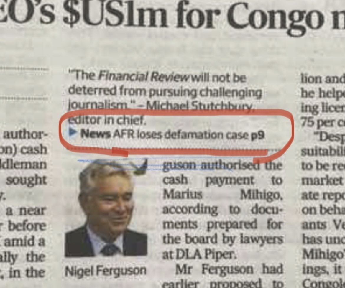 emil_jens's tweet photo. #AFRtom enough said
“AFR loses defamation case p9”
Agree with 💯 @Dossantd511 https://t.co/Ln3iQHr6ti