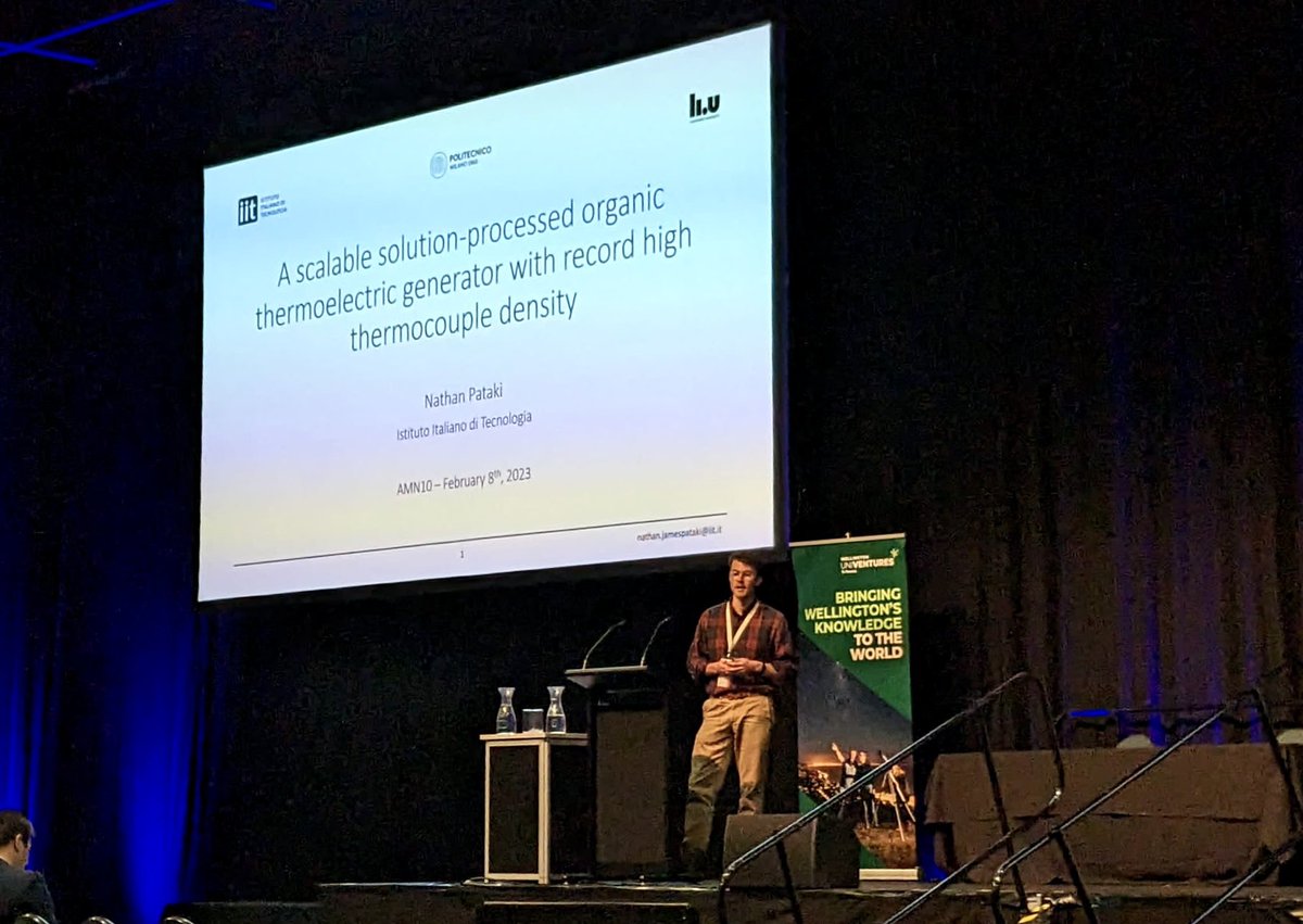 Nathan Pataki (@nathanjames404) on Twitter photo It was a pleasure to present our work on organic thermoelectric generators at the 10th International Conference on Advanced Materials and Nanotechnology hosted by @MacDiarmidInsti #AMN10 <a href="/CaironiPME/">PME - Printed and Molecular Electronics</a> <a href="/horatesITN/">HORATES Innovative Training Network</a> It was a pleasure to present our work on organic thermoelectric generators at the 10th International Conference on Advanced Materials and Nanotechnology hosted by @MacDiarmidInsti #AMN10 <a href="/CaironiPME/">PME - Printed and Molecular Electronics</a> <a href="/horatesITN/">HORATES Innovative Training Network</a>
