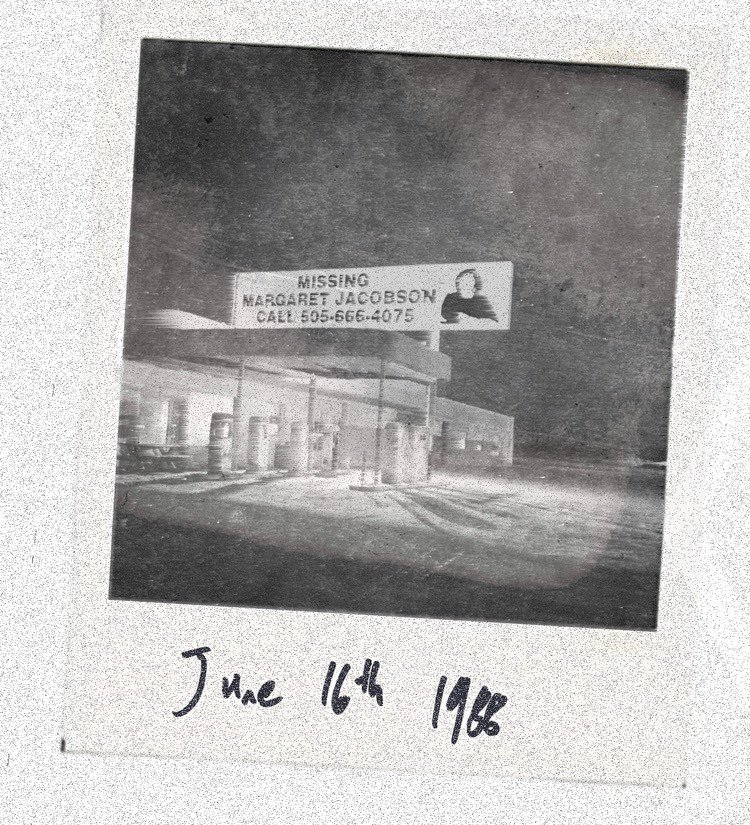 Photograph recovered from the Lake Valley main square, signaling the disappearance of Margaret Jacobson. As far as it’s known, she has never been found.