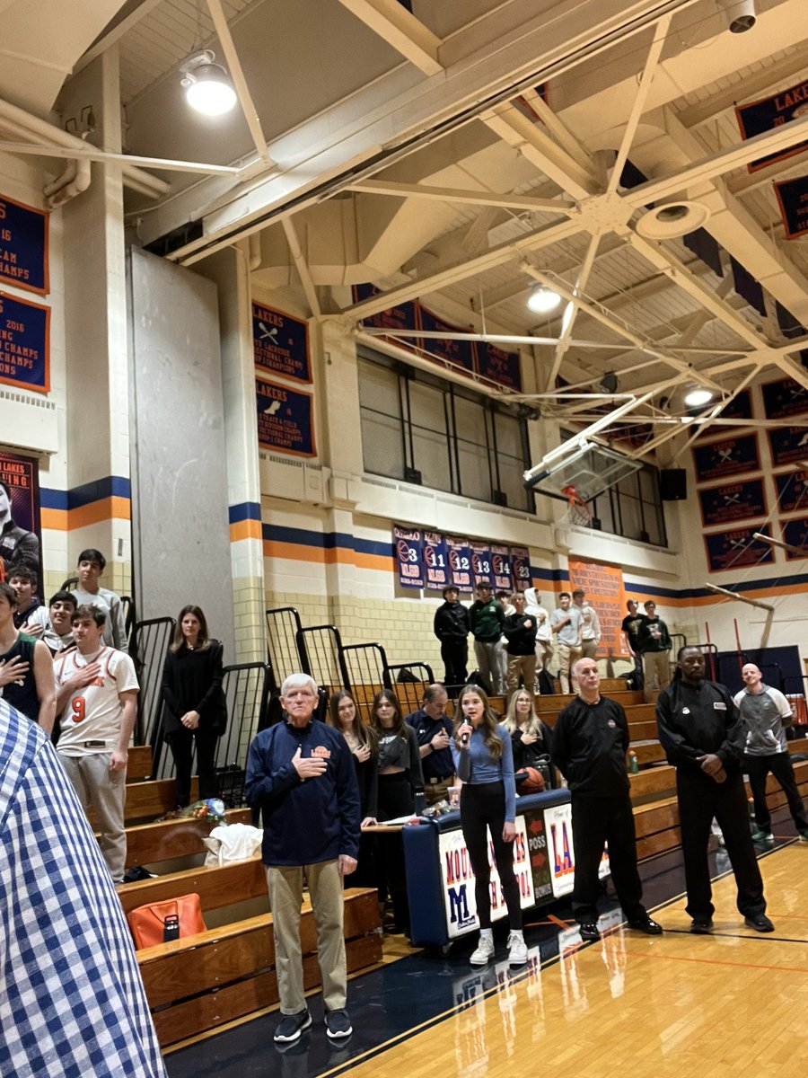 MLHS_athletics's tweet photo. Nice win on senior night for ML basketball. Thank Grace for singing the national anthem. https://t.co/hI3IbDWikq