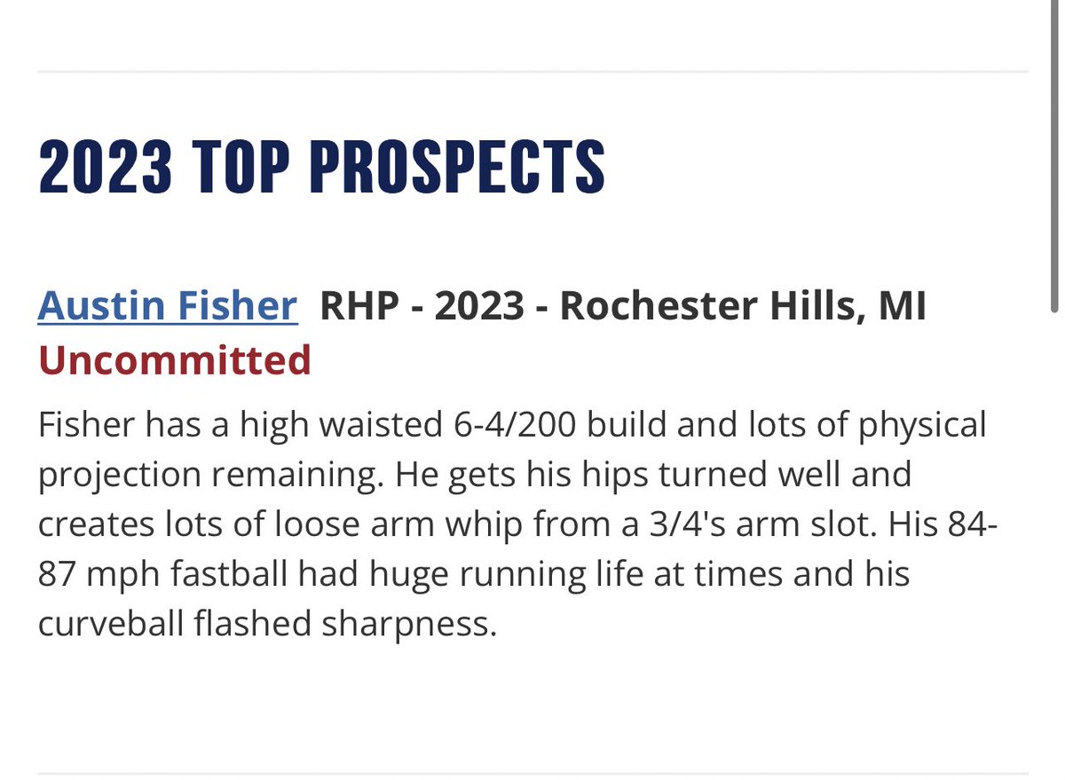 PG Showcases (@pgshowcases) on Twitter photo Top Prospect List from the Great Lakes Indoor (Sunday)
<a href="/PG_Scouting/">Perfect Game Scout</a> <a href="/PG_Uncommitted/">PG_Uncommitted</a>
🔗 perfectgame.org/events/Showcas… Top Prospect List from the Great Lakes Indoor (Sunday)
<a href="/PG_Scouting/">Perfect Game Scout</a> <a href="/PG_Uncommitted/">PG_Uncommitted</a>
🔗 perfectgame.org/events/Showcas…