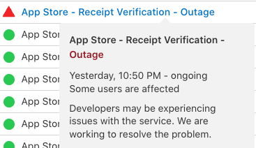 Fionel's tweet photo. @RevenueCat Apple seems to be working on it. https://t.co/ehQ92oJP5O