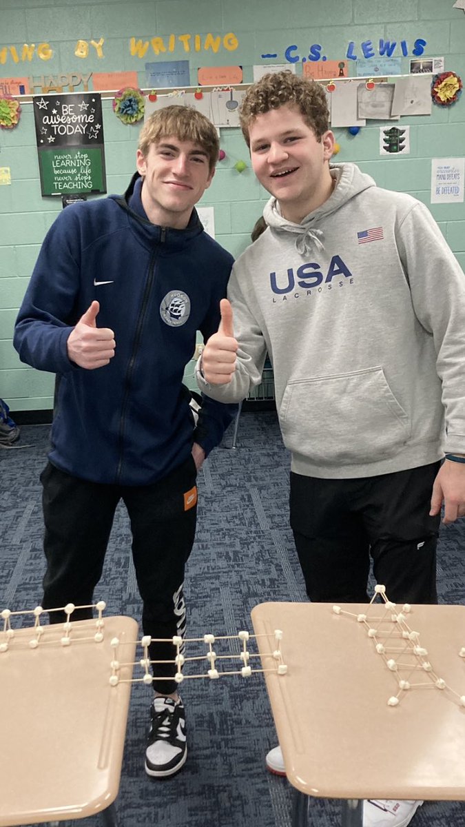 MrsPetraska's tweet photo. We had an awesome Portrait of an Explorer day today at @hudsonohschools! Students thought critically about how to best construct a bridge to help the main character of our current text over a river. ⚓️ https://t.co/4omCNVgIyS