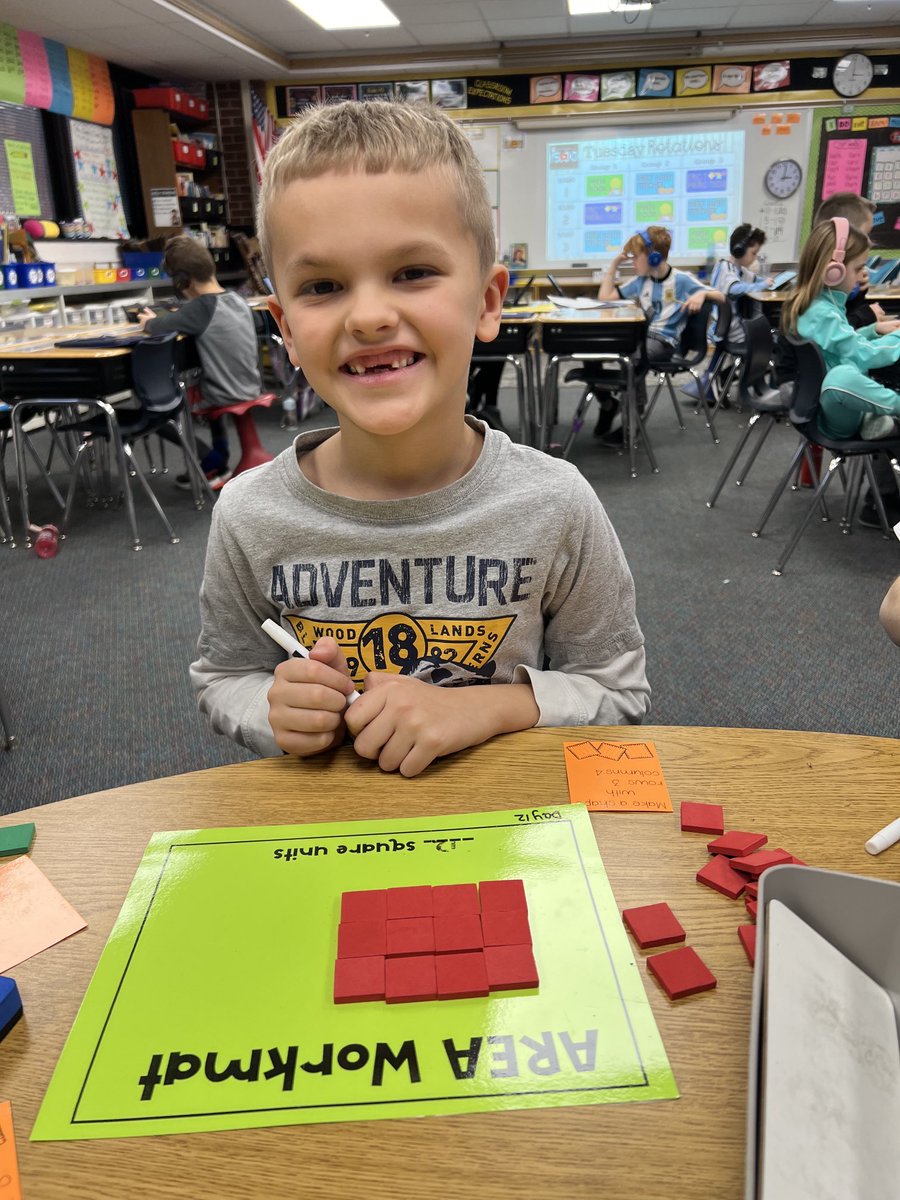 MrsCowen2nd's tweet image. Having fun while exploring area! @AHSD25Patton #mathworkshop