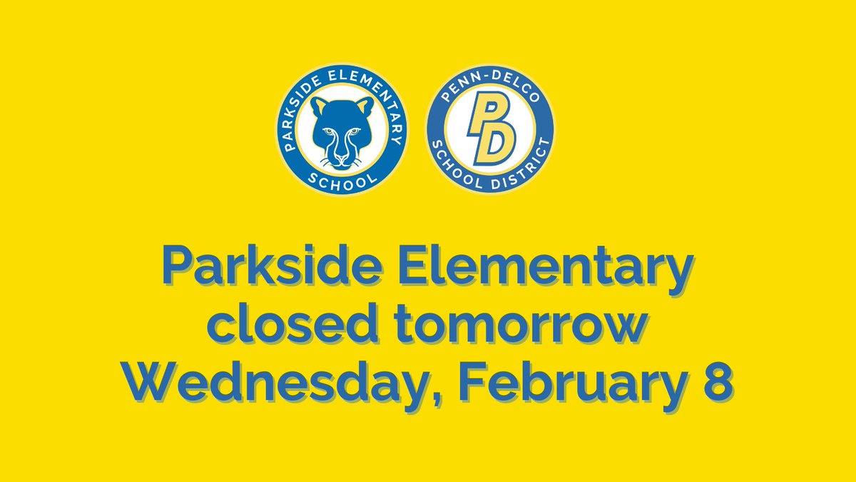 Parkside Elementary ONLY will be closed tomorrow due to a heating issue.  Communication is being sent to Parkside parents and guardians regarding the closing of Parkside Elementary.  Additional information will be sent to Parkside families tomorrow. <a href="/ParksideES/">Parkside Elementary</a>