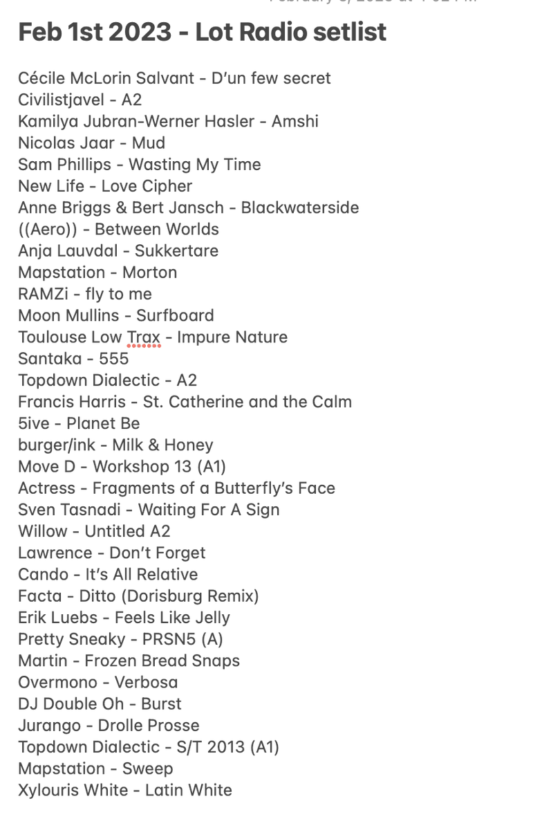ridiculously wide range of genres in my <a href="/TheLotRadio/">The Lot Radio</a> mix this month, but i promise carefully selected for maximum flow. also love this new single from Cecile Mclorin Salvant that I opened the set with.  soundcloud.com/thelotradio/wi…