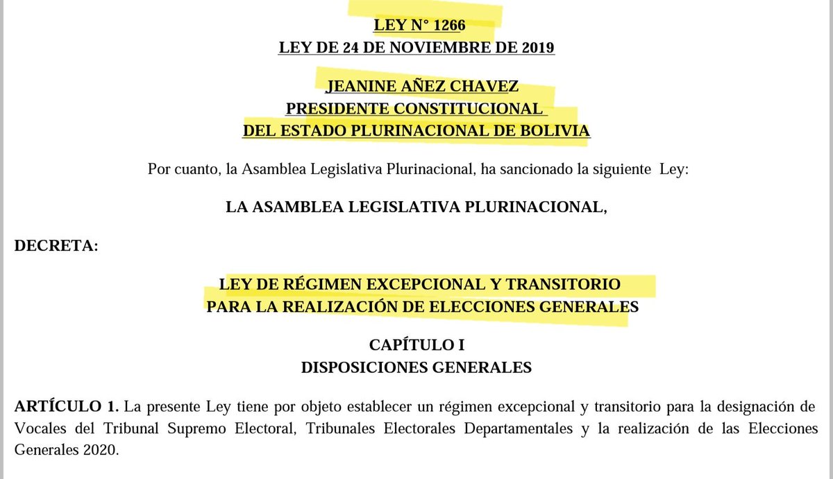 tutoquiroga's tweet photo. Mientras hostigan a su hija, Masistas dicen que no "hay pruebas" de Presidencia @JeanineAnez. 
Aquí van:
✓ 78 Leyes: #1266-#1344
✓ Ley 1270 que extiende mandato de PresidentA
✓ Fotos con Copa
✓ Ley 1266 que convoca elección '20, que les dió sus cargos

@LaramaDavid no calles. https://t.co/BvLtUbBtOU