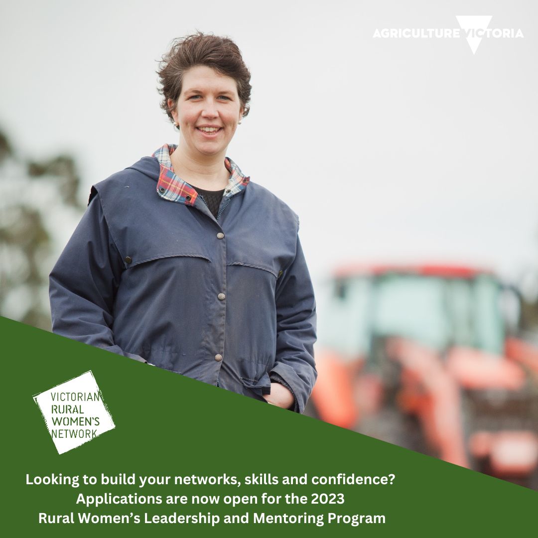 Vic Rural Women (@vrwnetwork) on Twitter photo Looking for funding support to access leadership study or training, or a mentor to keep you accountable as you tackle your goals for 2023? Applications for the 2023 Rural Women's Leadership and Mentoring Programs close Monday 27 Feb. <a href="/VicGovAg/">Agriculture Victoria</a> agriculture.vic.gov.au/.../rural-wome… Looking for funding support to access leadership study or training, or a mentor to keep you accountable as you tackle your goals for 2023? Applications for the 2023 Rural Women's Leadership and Mentoring Programs close Monday 27 Feb. <a href="/VicGovAg/">Agriculture Victoria</a> agriculture.vic.gov.au/.../rural-wome…