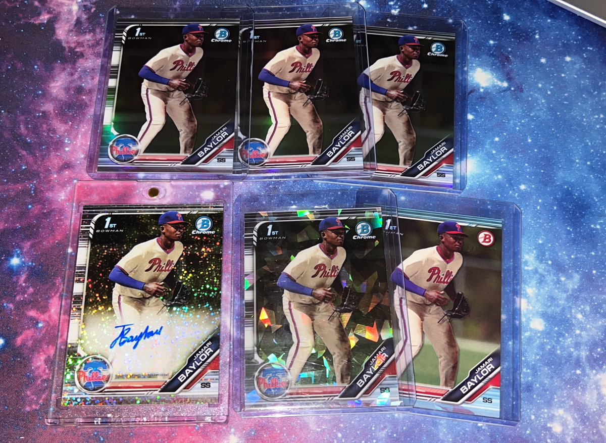 2thebigs's tweet photo. Phillies Fans?
Jamari Baylor Lot: $20
/71 Auto
Sapphire
Sky Blue /499
3x Refractors
Stott Lot: $8
Sapphire
Chrome
2x paper
Schwarber: $3
#StackSal
(Shipping in bio)
@CardboardEchoes @sports_sell https://t.co/cK8lcHk1Ga