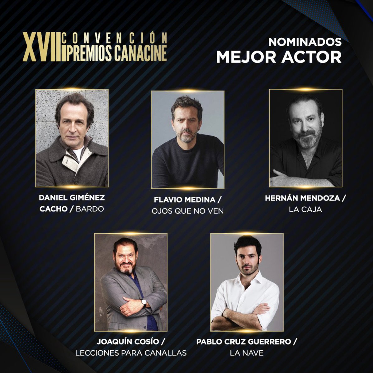 gustavomoheno's tweet photo. ¡Muchas felicidades @cosio_joaquin! Nominado como Mejor Actor por #LeccionesParaCanallas @CANACINE. https://t.co/g7UzzOFLaN