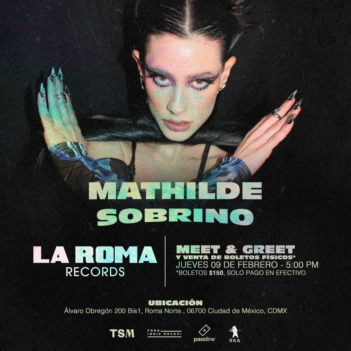 🚨 Consigue tus boletos para <a href="/mathildesobrino/">Math</a> en <a href="/ForoIndierocks/">Foro Indie Rocks!</a> este jueves 9 de febrero a las 5 pm con un Meet&amp;Greet muy especial en <a href="/LaRomaRecords/">La Roma Records</a> 🚨