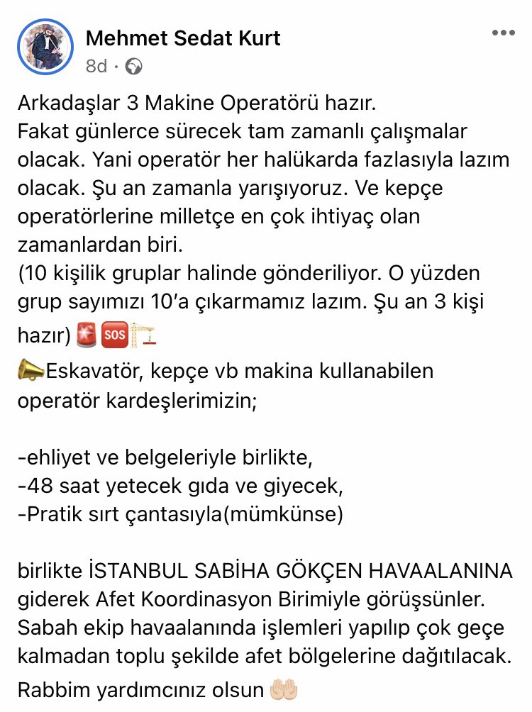 🆘📢🇹🇷 <a href="/IstanbulAFAD/">A F A D İstanbul</a> <a href="/AFADBaskanlik/">AFAD</a> <a href="/TC_icisleri/">T.C. İçişleri Bakanlığı</a> #sabihagökçen