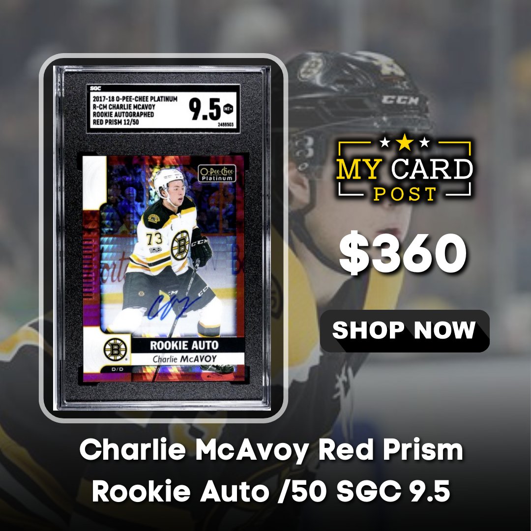 2017-18 O-Pee-Chee Platinum Charlie McAvoy Rookie Auto Red Prism /50 SGC 9.5 🔥

mycardpost.com/card-details/3…

#sportscards #charliemcavoy #bostonbruins #mycardpost