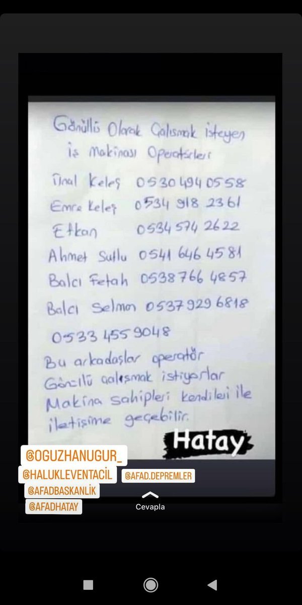 MBilqeyis's tweet photo. #hatayyardimbekliyor 
#deprem 
#AFAD https://t.co/vqNJfMAQ2p