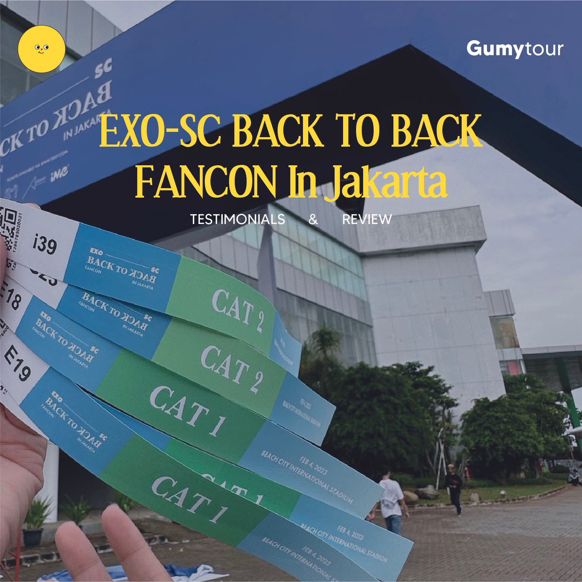 gumytour's tweet photo. So, how's the fancon yesterday L's? Masih PCD gak nih kira kira? π
Anyway, Let's see what they said about our ticketing service for #EXOSC_BackToBack in Jakarta, thank you for trusting Gumyπ see u in another concert!
#Gumy_Testimonial #EXO #BackToBackJakarta #SEHUN #CHANYEOL https://t.co/I0aiWSOn8E