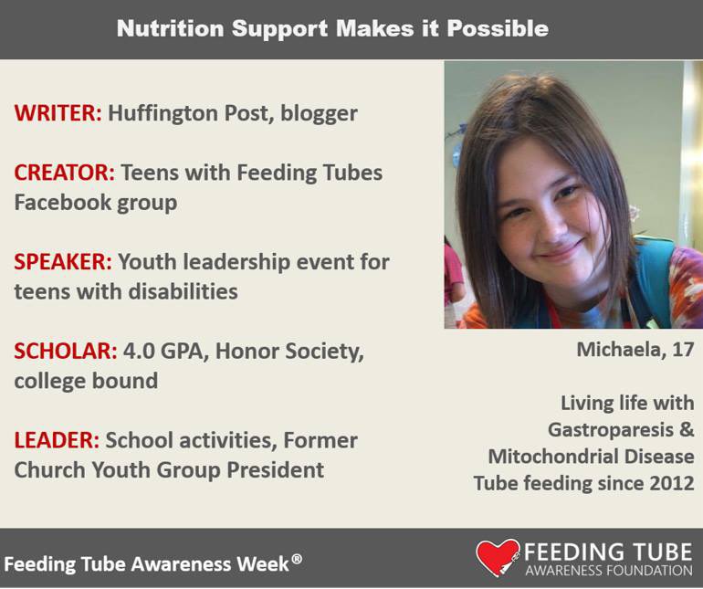 This awesome teen is the best that she can be because she is supported by a feeding tube. Meet Michaela! #CanPaedFTAW #FeedingTubeAwarenessWeek <a href="/juliecjgraham/">Dr. Julie Johnstone</a> <a href="/stephaniechu_RN/">Stephanie Chu</a> <a href="/Sanj_Mahant/">Sanjay Mahant</a>