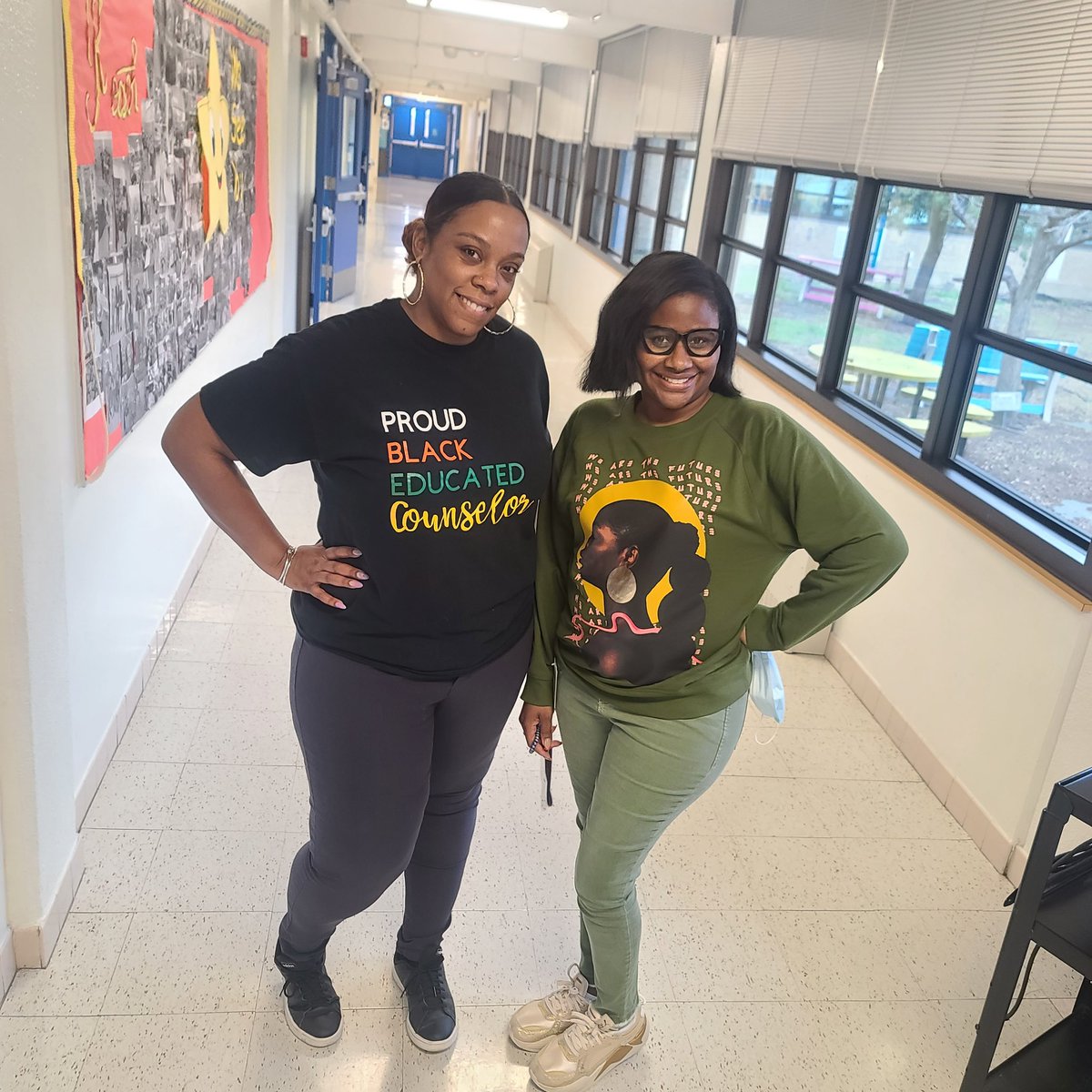 TBowlesMEd's tweet photo. Day 2 of National School Counseling Week... Our Counselors Celebrate All Cultures... Wear Black History Attire!#NSCW23 @cochran_school @CounselingDISD @CounselorWMS2 @TeamDallasISD https://t.co/q6oIAU6I5i