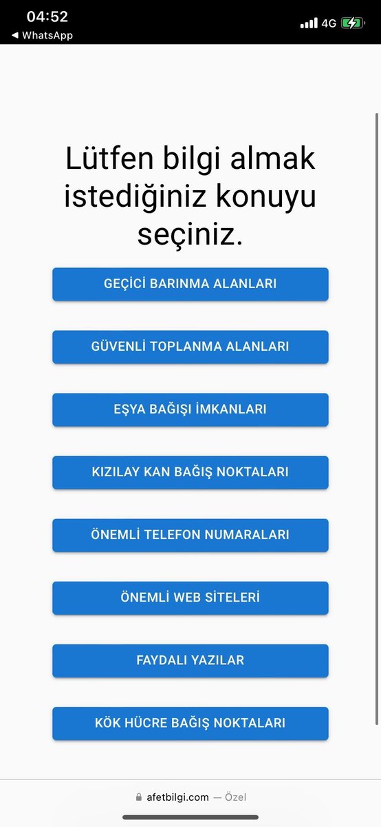 Birkaç ODTÜ öğrencisi/mezunu olarak afetbilgi.com u yaptık. Mümkün olduğunca gerekli ve önemli bilgileri bir noktada toplamaya ve güncel tutmaya çalışacağız.

Umarım birilerine faydası olur, herkese geçmiş olsun. Paylaşırsanız sevinirim.