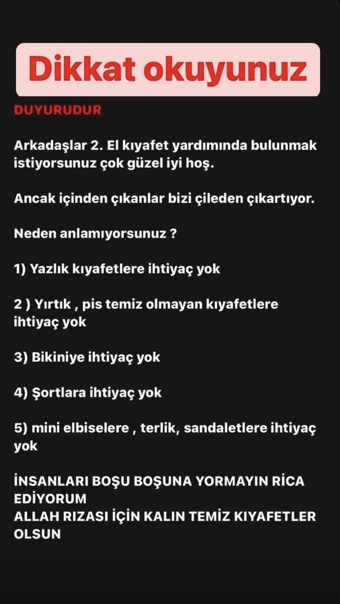 _niluylmaz's tweet photo. LÜTFEN PAYLAŞALIM, GERÇEKTEN POŞETLERİN İÇİNDEN ÇIKAN ÇOĞU ŞEY BİZİ DAHA DA YARALADI, YERLERİ SİLDİKLERİ BEZ KIYAFETLERİ FALAN KOYMUŞLAR, YA ALLAH RIZASI İÇİN ÇÖPE ATACAĞINIZ ŞEYLERİ YARDIM ADI ÜZERİNDE GETİRİP CAMİLERE VERMEYİN VATAN BİZİM BİZİM.! #deprem #ihtiyaç https://t.co/f1rabvgcie