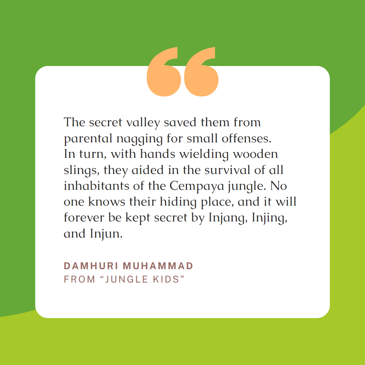 This week’s featured work is a short story about three friends and their relationship with their home: a jungle exploited by various groups and institutions. Read Damhuri Muhammad’s “Jungle Kids” here: sealitcircle.wixsite.com/pandanweekly/p… (<a href="/damhurimuhammad/">damhuri muhammad</a>)