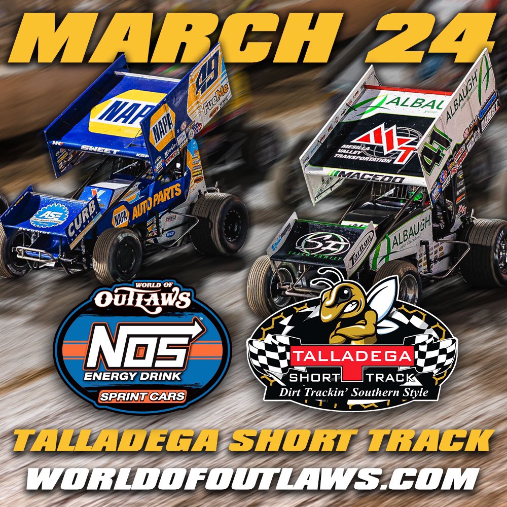 Our first BIG event for the 2023 season is just around the corner- @WorldofOutlaws are back at TST Friday night, March 24th! New surface. New retaining wall. New track record? Be there to see!!