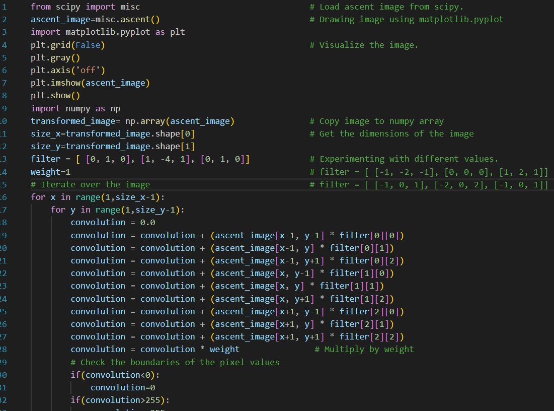 🌱Day 5 of #100daysofcode :
✨Learned about convolutions. Also got to experimented with filters and max pooling and was able to visualize their impact.
#DeepLearning #ImageClassification #python #datascience #machinelearning #learning #GitHub #MondayMotivation #AI #AIart