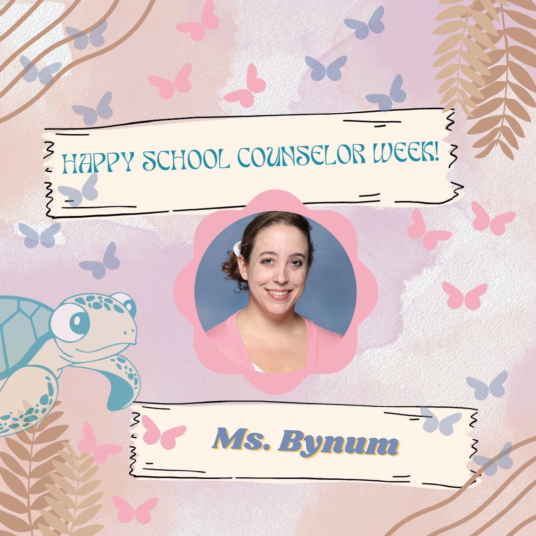 Thank you Ms. Bynum for all you do to help our Sea Turtles!  #NationalSchoolCounselorWeek