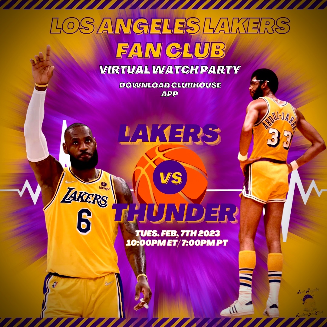 Honoring LeBron James
Do he pass Kareem Tonight for all-time scoring record 36PTS to go!
Good luck King 
Lakers Vs Thunder 💜💛
NBA Virtual Watch Party <a href="/Clubhouse/">Clubhouse</a> 
10PM ET/ 7PM PT

#LeGoatJames #LeBronJames #History 

clubhouse.com/join/losangele…