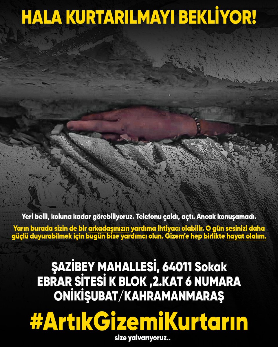 49 saat ve hala hiçbir gelişme yok 

#artıkgizemikurtarın