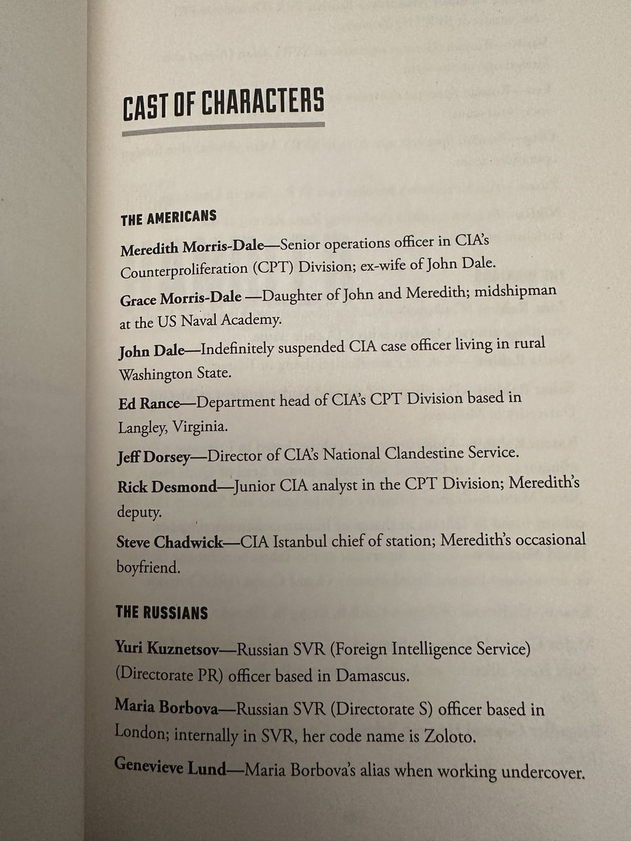 More of this, please. Especially when trying to keep track of all of the many names foreign to me. I hate being 45! Thank you, <a href="/MPWauthor/">M.P. Woodward 🇺🇸</a> for doing this! #thehandler