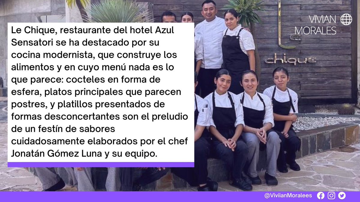 VivianMoralees's tweet photo. PUERTO MORELOS CUENTA CON DOS DE LOS MEJORES RESTAURANTES DE MÉXICO                 

Últimas 2 imágenes en los comentarios 

#Gastronomia 
#puertomorelos 
#Mexico https://t.co/5g6DM0Hh4X