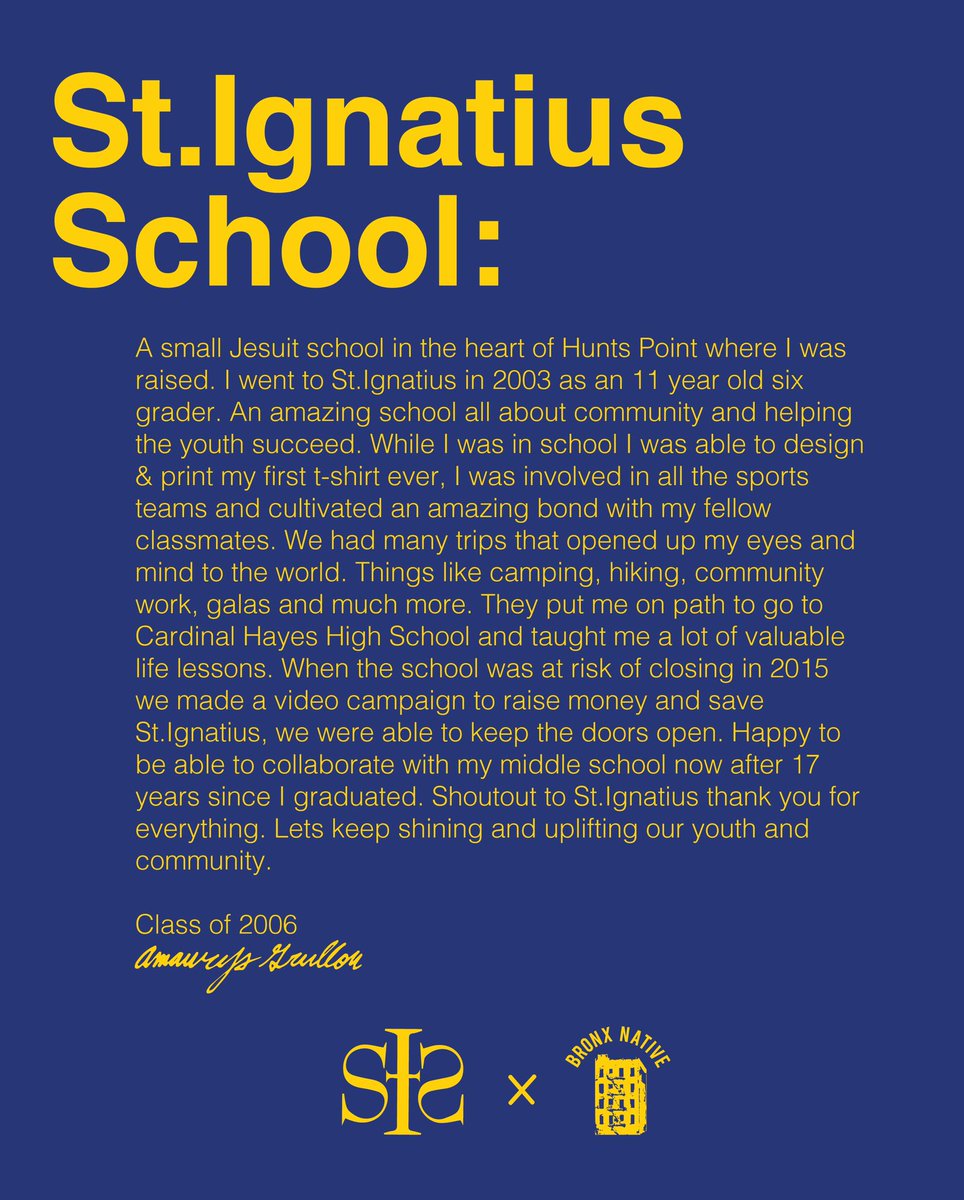 thebxnative's tweet image. 💙💛Bronx Native X St.Ignatius School bronxnativeshop.com #bronxnative #huntspoint #thebronx