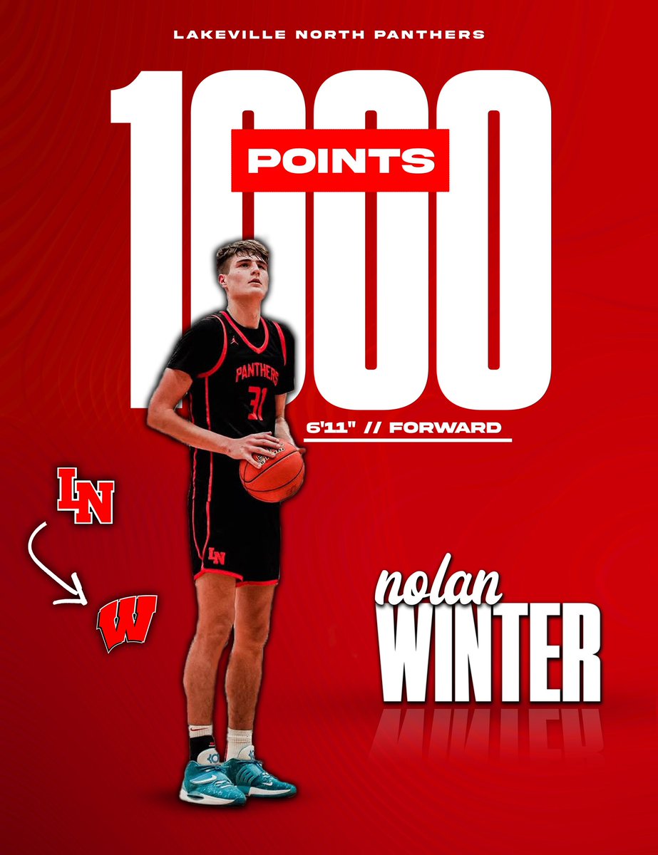 Lakeville North Basketball (@lnhsboyshoops) on Twitter photo 1๏ธโฃ0๏ธโฃ0๏ธโฃ0๏ธโฃ
With his 32 point effort tonight, <a href="/NolanWinter5/">Nolan Winter</a> surpassed 1,000 career points.
Proud of you, Nolan! 1๏ธโฃ0๏ธโฃ0๏ธโฃ0๏ธโฃ
With his 32 point effort tonight, <a href="/NolanWinter5/">Nolan Winter</a> surpassed 1,000 career points.
Proud of you, Nolan!