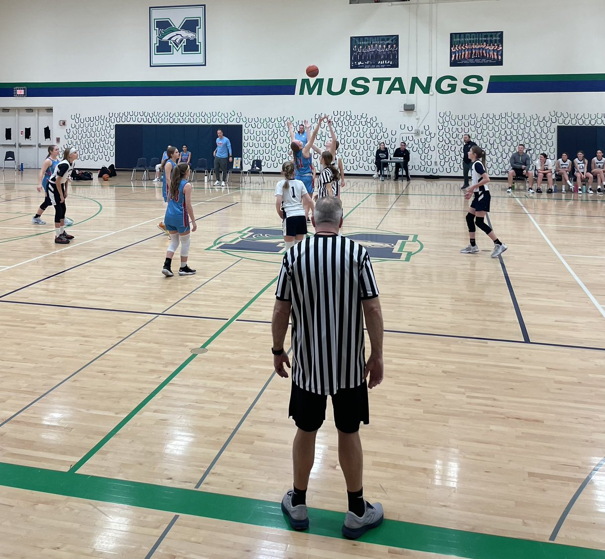 MustangsWBB2027's tweet photo. This weekend in our home gym the ladies had another big win against a long time rival with lots of our fans in the stands.  #stanggang #gostangs https://t.co/bcirGFdQ99