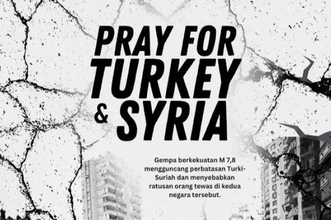 BangsriTerkini's tweet photo. Doa Kami untuk sodara kita yang terkena musibah dan keluarga Korban Gempa Turki dan Suriah diberikan ketabahan dan kekuatan dalam menghadapinya. 

#prayforturkey
#prayforsuriah https://t.co/2BnI0kSfYm