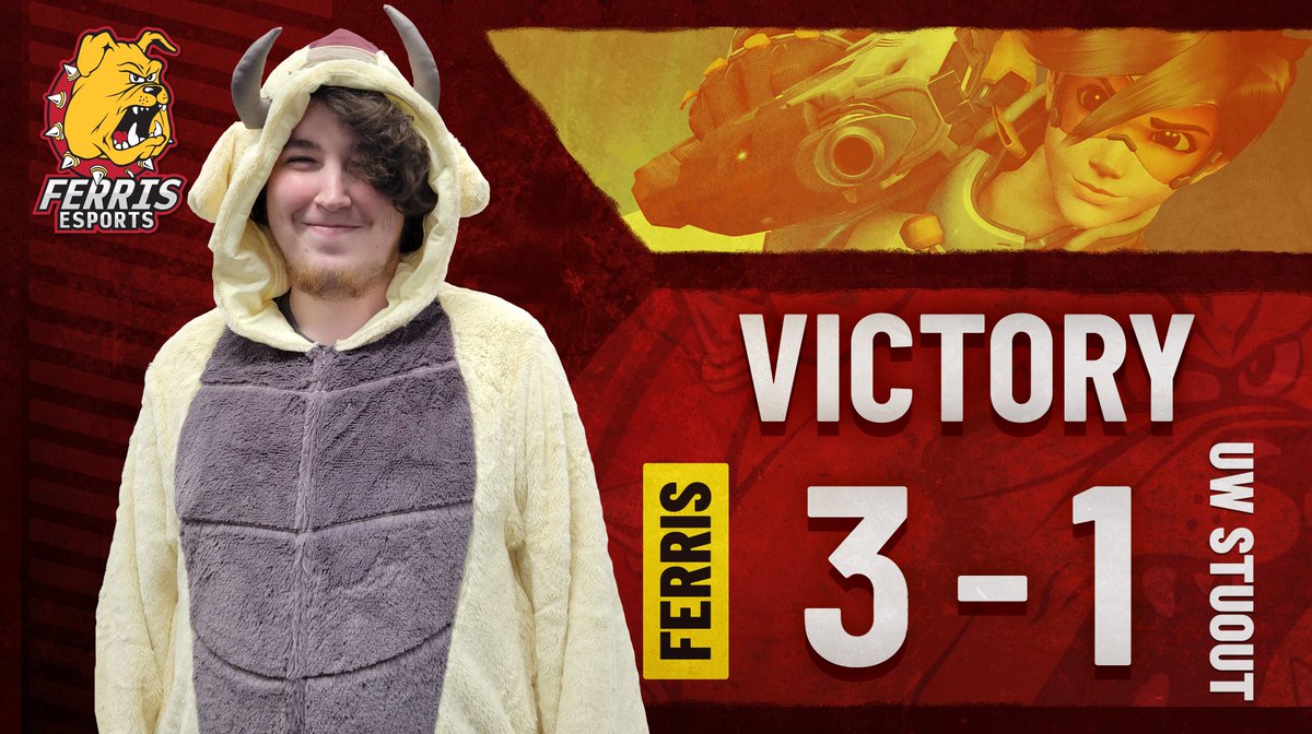FerrisEsports's tweet photo. Your Bulldogs were dressed for success taking home a win in the first Overwatch match of the season! https://t.co/oWssJDnDh7
