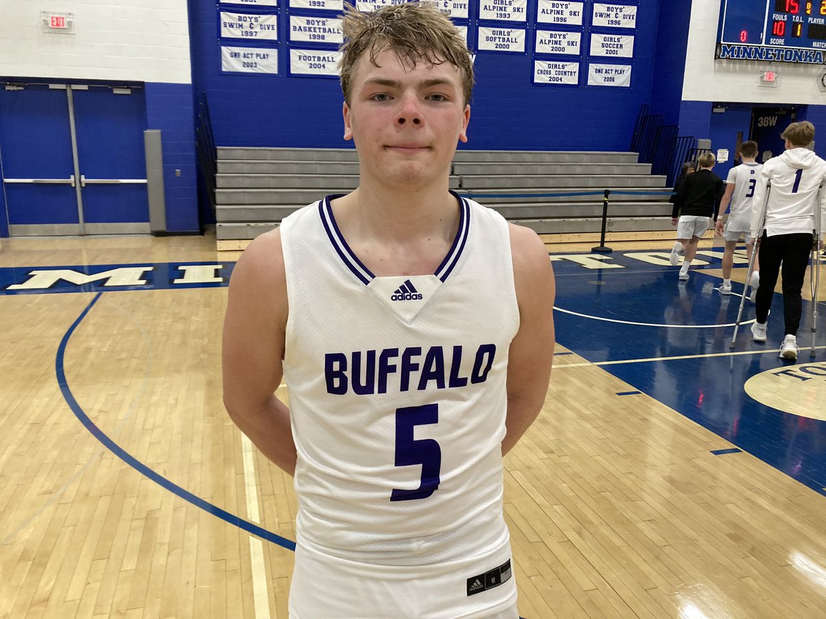 RyanJamesMN's tweet photo. Buffalo 81 Minnetonka 75 final.

B: Nate Dahl 38pt/6rbs (12-21fg, 10-12ft, 4 3s), Grady Guida 14pt/6rb/6ast (4-11fg), Brody Wishart 10pt (4-8fg)

M: Andy Stefonowicz 27pt/8rb/6ast (6-13fg 4 3s 10-11ft), Duke Richardson 15pt (5-8fg, 5-6ft), Alex Jones 11p/5rb, Jordan Cain 11pt https://t.co/7J5oJmoWrH