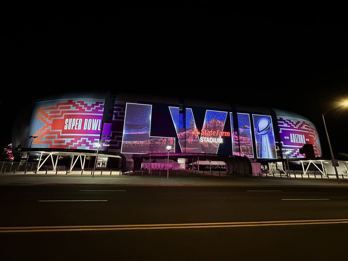 StateFarmStdm's tweet photo. Stars are coming on out on Sunday night! #SBLVII https://t.co/l485sc61rk