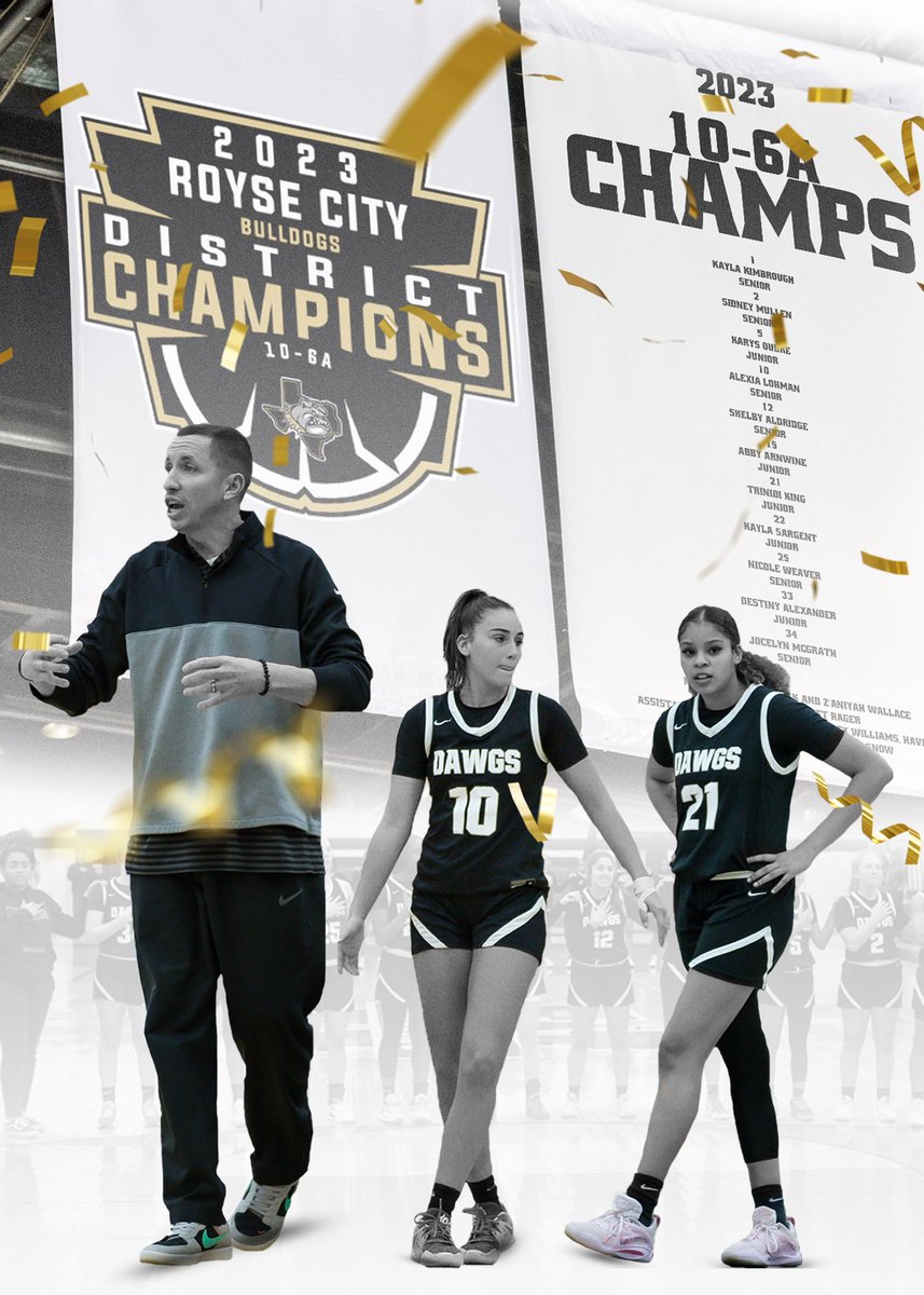 6A WHO!? <a href="/RoyseCityGBB/">Royse City Girls Basketball</a> are your 10-6A DISTRICT CHAMPIONS!!! 🏆

#oneRC | #GoldBallChasin