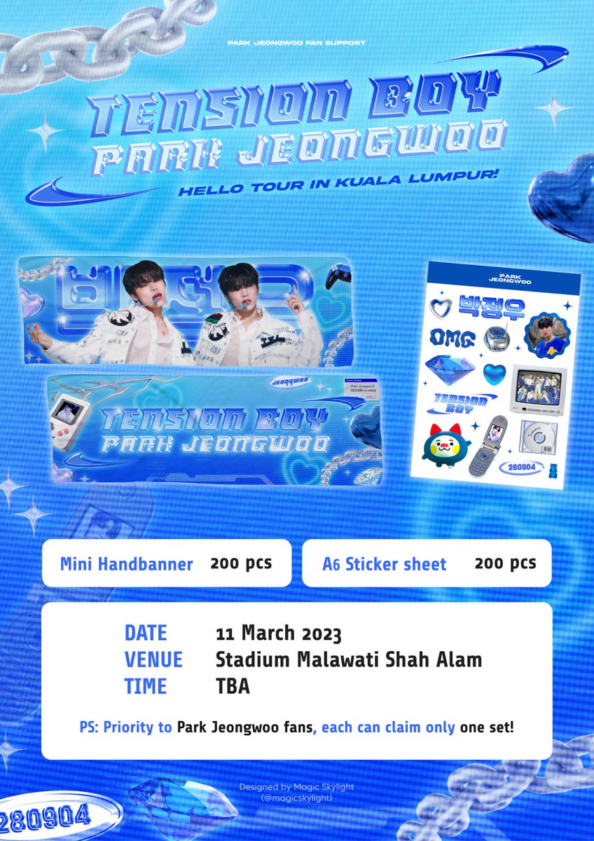 everthingwoo's tweet photo. ✦TENSION BOY PARK JEONGWOO✦
HELLO TOUR IN KUALA LUMPUR!
#TreasureInKL 

How to claim:
✦ RT &amp; LIKE THIS TWEET
✦ SHOW YOUR JEONGWOO MERCH
✦ OPEN TRADE ONLY FOR 20 SETS SO DO DM!!

✧˚ · . FOLLOW FOR MORE UPDATE AND OUTFIT ON DDAY! . · ˚ ✧ https://t.co/Ll4rTMI4A9