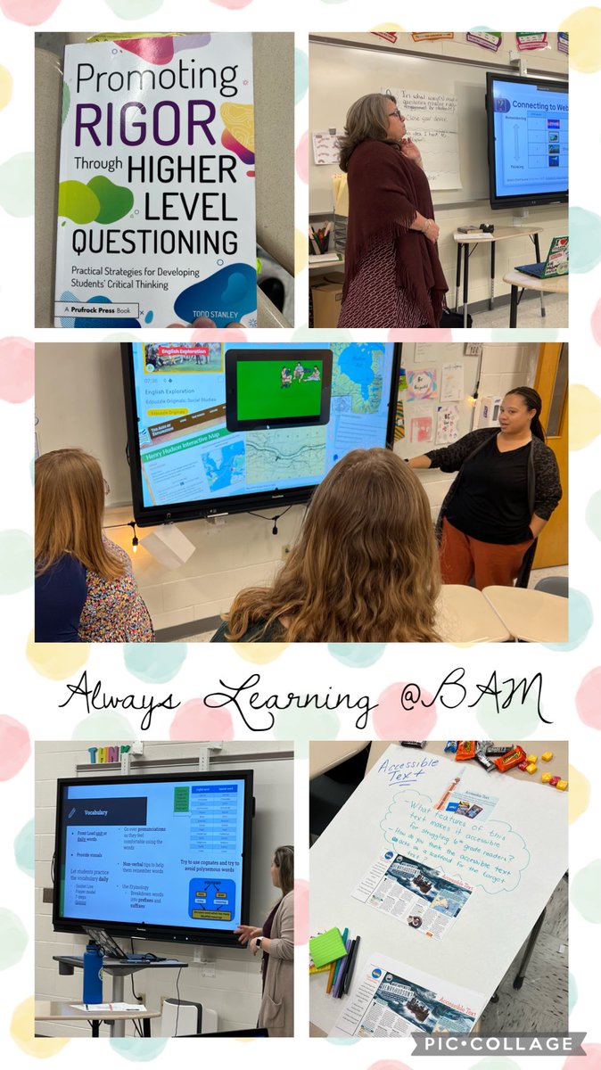 I was inspired this afternoon during our voice-and-choice Summit sessions by our @BAM_MS_Official teachers and staff supporting each other with professional learning on many topics to support our students. Spark Joy!