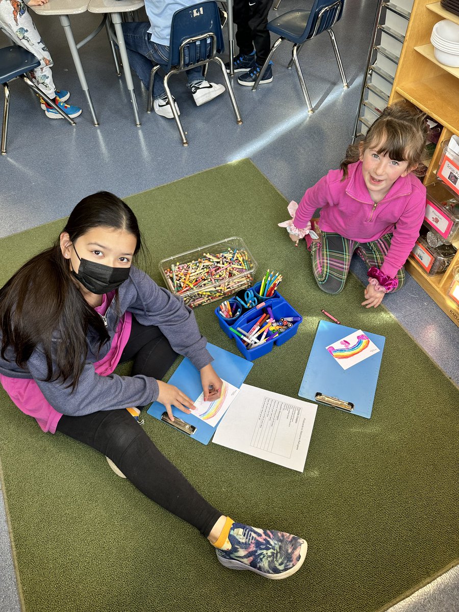 Spreading some love by making postcards with our reading buddies ❤️